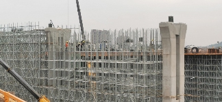 11月底义乌项目工地寒冬施工忙 全面推进各项工程建设