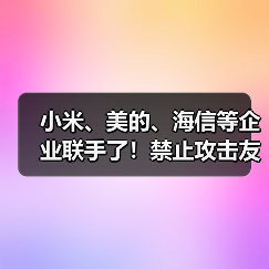 小米、美的、海信等企业联手了!禁止攻击友商,携手力推“铝代铜”(图4) 小米、美的、海信等企业联手了!禁止攻击友商,携手力推“铝代铜”(图4)