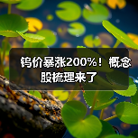 钨价暴涨200%!概念股梳理来了(图4) 钨价暴涨200%!概念股梳理来了(图4)