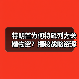 特朗普为何将磷列为关键物资？揭秘战略资源多重价值（图4）