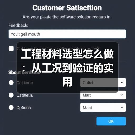 工程材料选型怎么做:从工况到验证的实用指南(图3) 工程材料选型怎么做:从工况到验证的实用指南