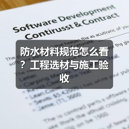 防水材料规范如何正确应用?关键步骤解析(图1) 防水材料规范怎么看?工程选材与施工验收要点