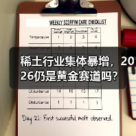 稀土行业集体暴增,2026仍是黄金赛道吗?(图1) 稀土行业集体暴增,2026仍是黄金赛道吗?(图1)