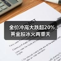 金价冲高大跌超20%，黄金股冰火两重天（图1）