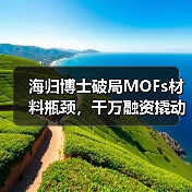 海归博士破局MOFs材料瓶颈,千万融资撬动行业变革(图1) 海归博士破局MOFs材料瓶颈,千万融资撬动行业变革(图1)