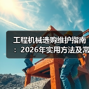 工程机械选购维护指南:2026年实用方法及常见问题解析(图2) 工程机械选购维护指南:2026年实用方法及常见问题解析(图2)
