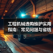工程机械选购维护实用指南：常见问题与省钱方法2026（图1）