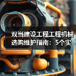 双当建设工程工程机械选购维护指南：5个实用方法解析