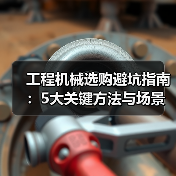 工程机械选购避坑指南:5大关键方法与场景解析(图1) 工程机械选购避坑指南:5大关键方法与场景解析(图1)