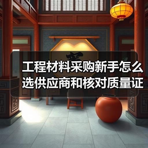 工程材料采购新手怎么选供应商和核对质量证明