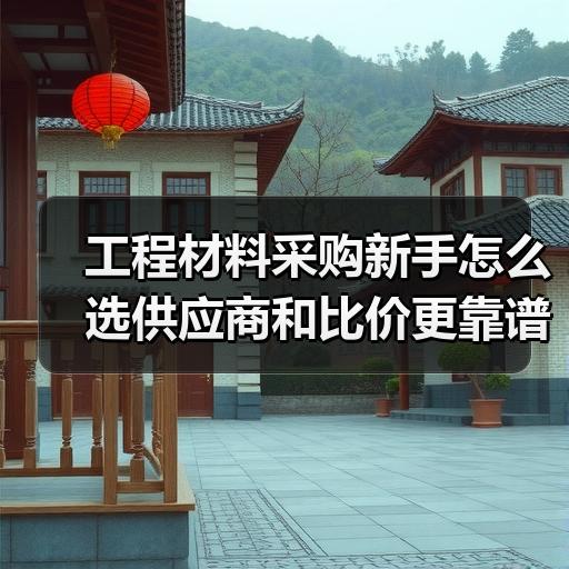 工程材料采购新手怎么选供应商和比价更靠谱